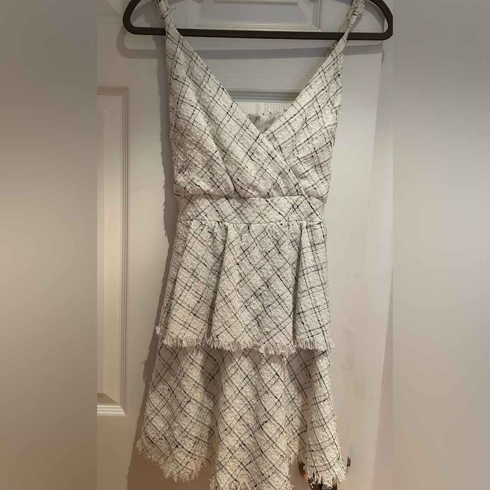 Lovers + Friends Black/White Tweed Dress